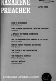 Title Page of Nazarene Preacher