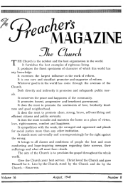 Title Page of Preacher's Magazine