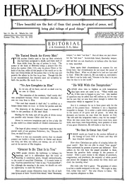Front page of Herald of Holiness - October 18, 1922