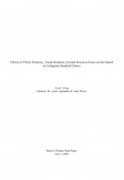 Effects of Pelvic Rotation, Trunk Rotation, Ground Reaction Force on Bat Speed in Collegiate Baseball Hitters