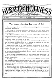 Front page of Herald of Holiness - April 14, 1926