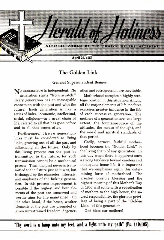 Title Page of Herald of Holiness - April 29, 1953
