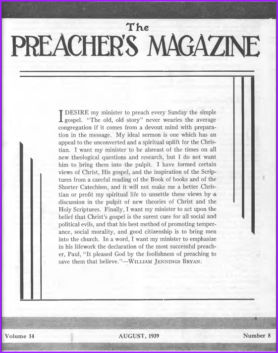 Preacher's Magazine Cover