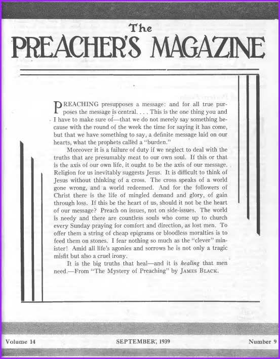 Preacher's Magazine Cover