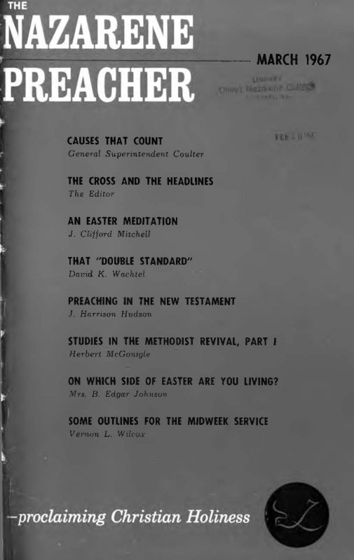 Title Page of Nazarene Preacher