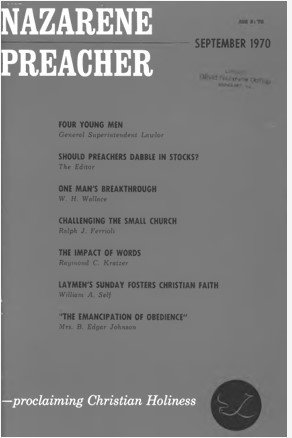 Title Page of Nazarene Preacher