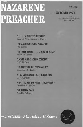 Title Page of Nazarene Preacher