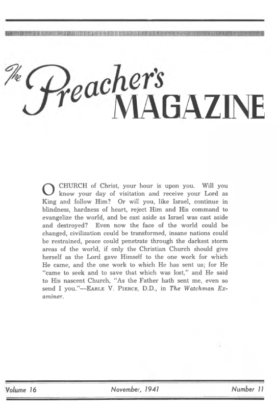 Title Page of Preacher's Magazine