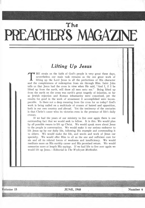 Title Page of Preacher's Magazine