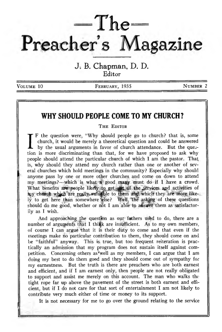 Cover of Preacher's Magazine