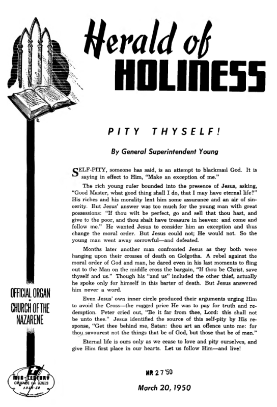 Cover of Herald of Holiness - March 20, 1950