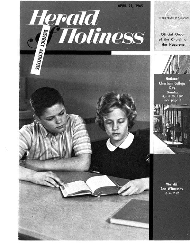 Cover of Herald of Holiness - April 21, 1965
