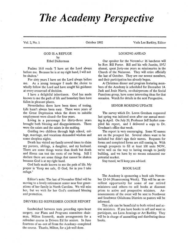 The Academy Perspective Vol. 2 1992-1993