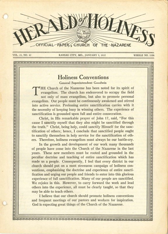 HERALD OF HOLINESS - January 5, 1935