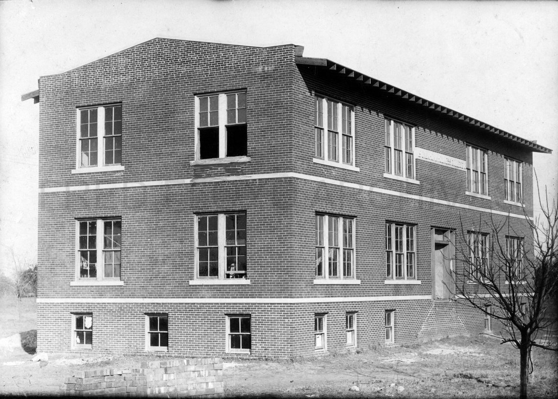 Oklahoma Holiness College Administration building under construction