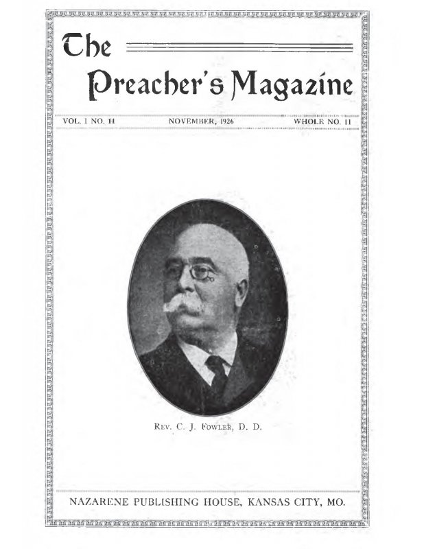 Preacher's Magazine, Volume 1 Number 11, November 1926