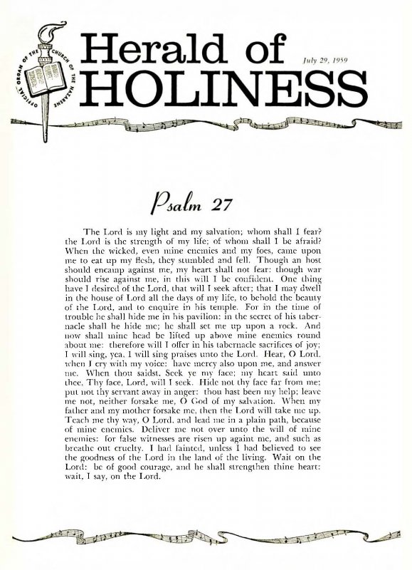 Herald of Holiness - July 29, 1959