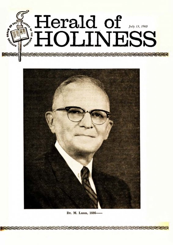 Herald of Holiness - July 13, 1960