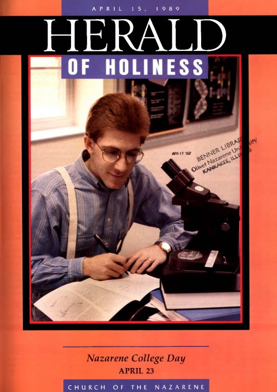 Herald of Holiness - April 15, 1989